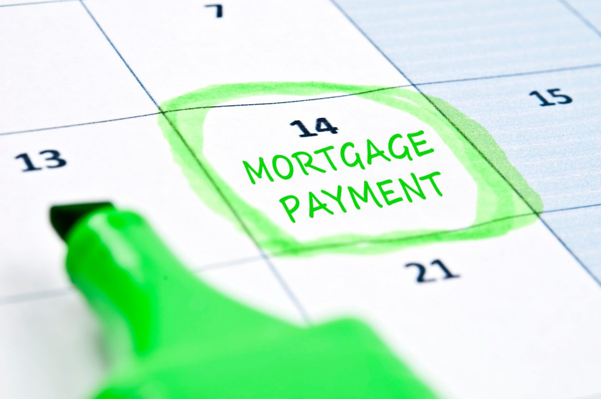Mortgage payment mark